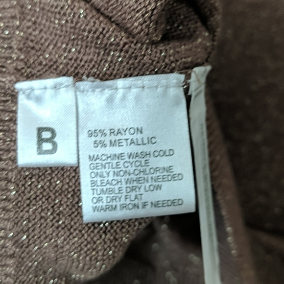 LOFT Rose Gold Metallic Zipper Sweater - Picture 4 of 5